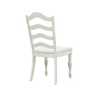 Set da 6 pezzi con tavolo con gambe Magnolia Manor Antico Bianco Effetto Legno Invecchiato