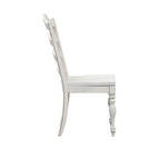 Set da 6 pezzi con tavolo con gambe Magnolia Manor Antico Bianco Effetto Legno Invecchiato