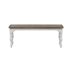 Set da 6 pezzi con tavolo con gambe Magnolia Manor Antico Bianco Effetto Legno Invecchiato