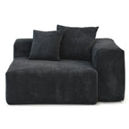 Canapé modulable 180 Leathaire avec pouf et revêtement en tissu Leathaire