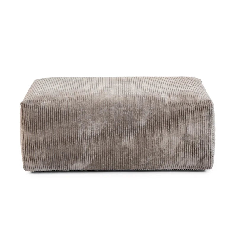 Canapé modulable 180 Leathaire avec pouf et revêtement en tissu Leathaire