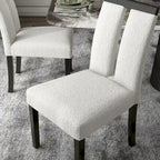 Sedie da pranzo imbottite Lumina Modern White (set da 2) di Furniture of America