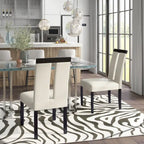 Sedie da pranzo imbottite Lumina Modern White (set da 2) di Furniture of America