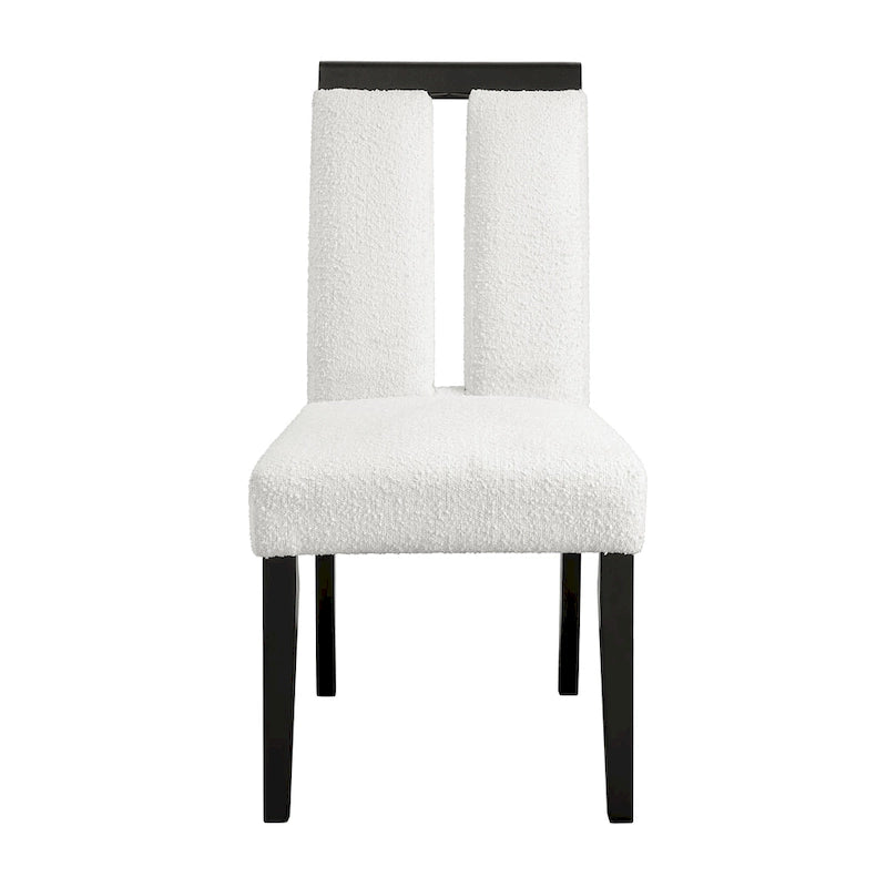 Sedie da pranzo imbottite Lumina Modern White (set da 2) di Furniture of America