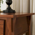 Tavolino finale con cassetto Leick Home in legno massello Mission