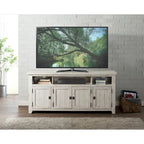 Mobile TV in legno massiccio Nantucket, largo 65 pollici, con contenitore