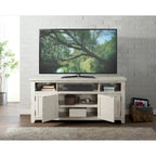 Mobile TV in legno massiccio Nantucket, largo 65 pollici, con contenitore