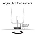 Tavolino rotondo largo Hera 19.63 con ripiano in vetro trasparente