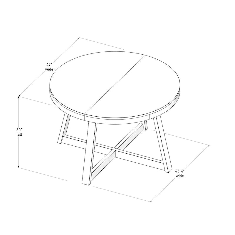 Tavolo da pranzo rotondo in legno massello Plank and Beam Classic - 47