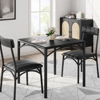 Set Tavolo da Pranzo da Cucina per 2 con Sedie Imbottite