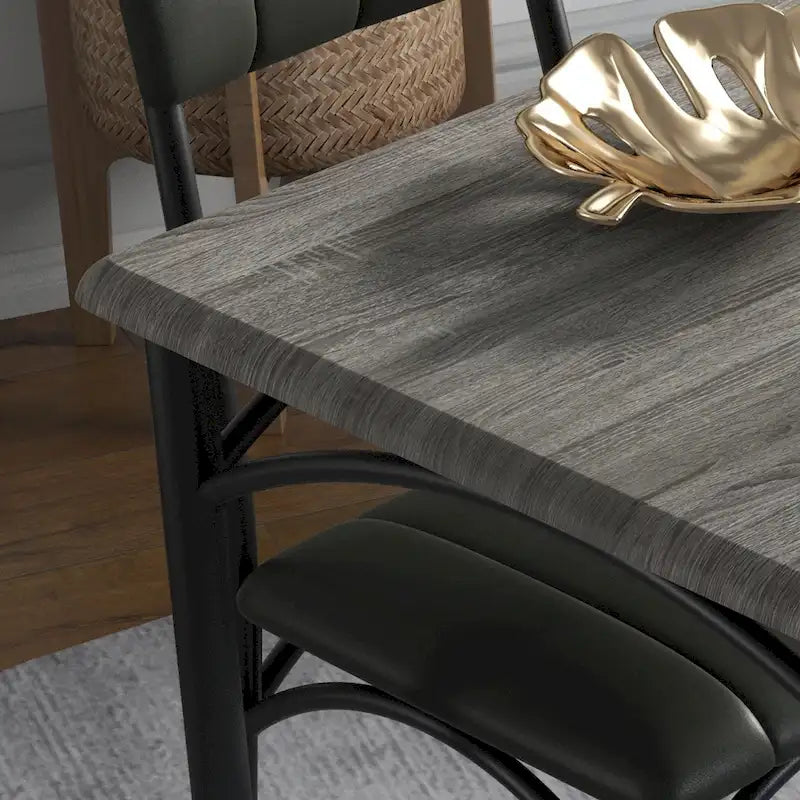 Set Tavolo da Pranzo da Cucina per 2 con Sedie Imbottite