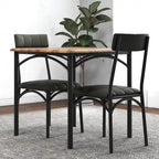 Set Tavolo da Pranzo da Cucina per 2 con Sedie Imbottite
