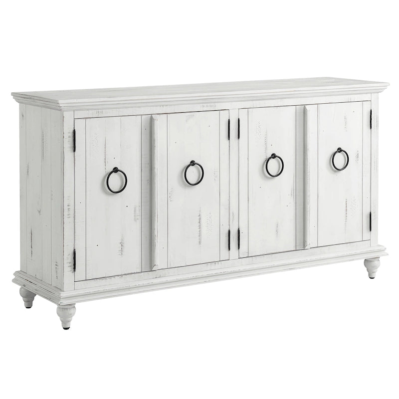 Meuble console TV Central Park en bois massif à 4 portes de 165 cm – 89 cm de haut x 165 cm de large x 46 cm de profondeur