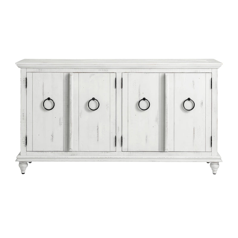Meuble console TV Central Park en bois massif à 4 portes de 165 cm – 89 cm de haut x 165 cm de large x 46 cm de profondeur