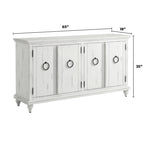 Meuble console TV Central Park en bois massif à 4 portes de 165 cm – 89 cm de haut x 165 cm de large x 46 cm de profondeur