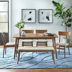 Set da pranzo a 6 pezzi Newington Simple Living con panca