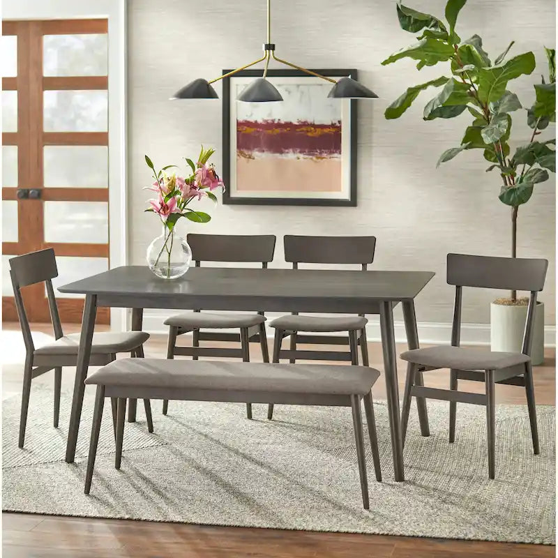 Ensemble de salle à manger 6 pièces Simple Living Newington avec banc