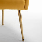 SEYNAR Sedie da Pranzo Moderne Set da 6, Sedia in Velluto con Schienale Trapuntato Senza Braccioli con Maniglia