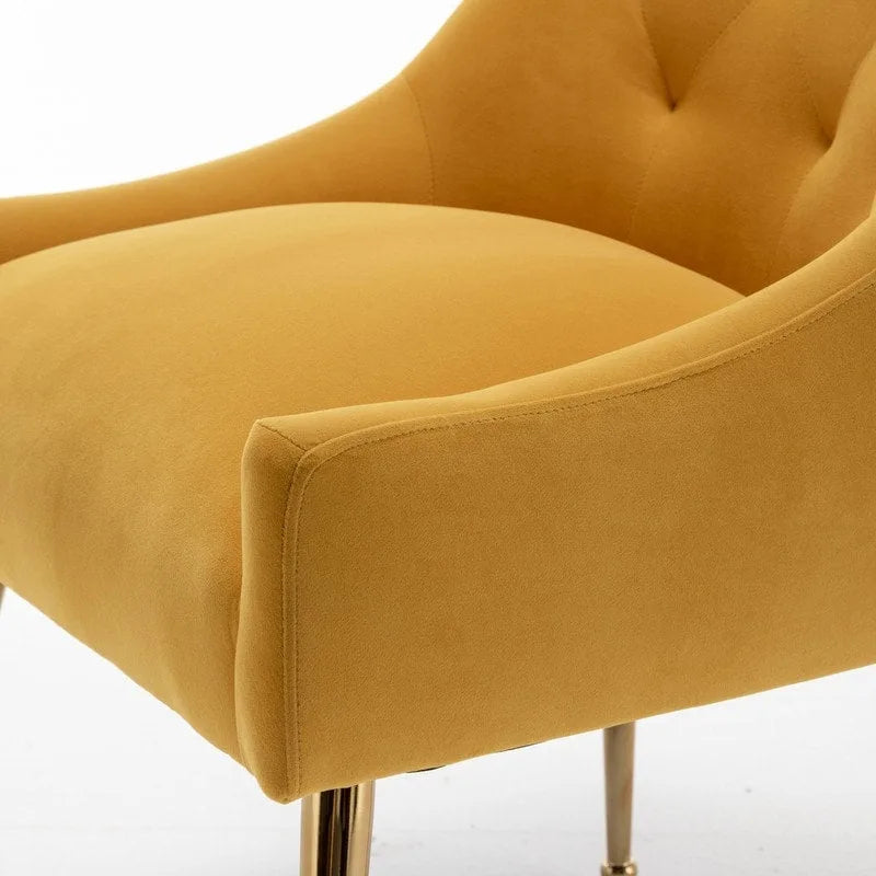 SEYNAR Sedie da Pranzo Moderne Set da 6, Sedia in Velluto con Schienale Trapuntato Senza Braccioli con Maniglia