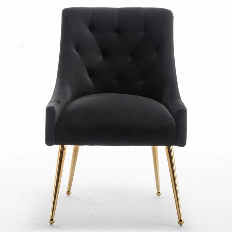 SEYNAR Sedie da Pranzo Moderne Set da 6, Sedia in Velluto con Schienale Trapuntato Senza Braccioli con Maniglia