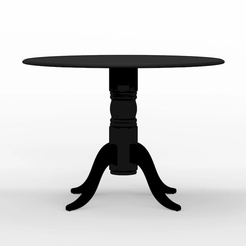 Set da pranzo 5 pezzi, tavolo rotondo con alette da 42 pollici e sedie con schienale a doppia X