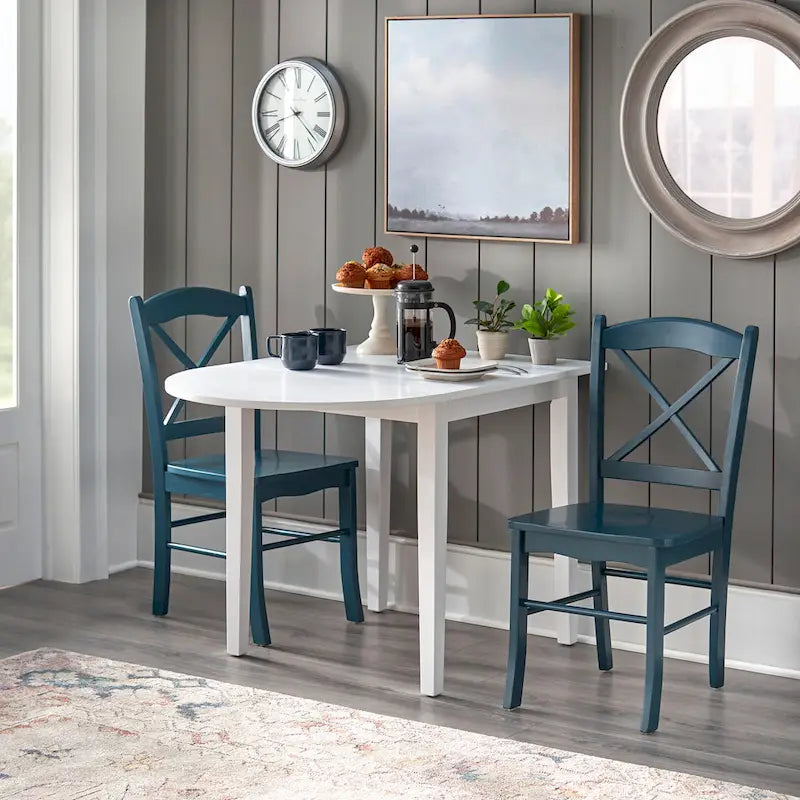 Tavolo da pranzo in legno massello con ante a ribalta per cottage di campagna