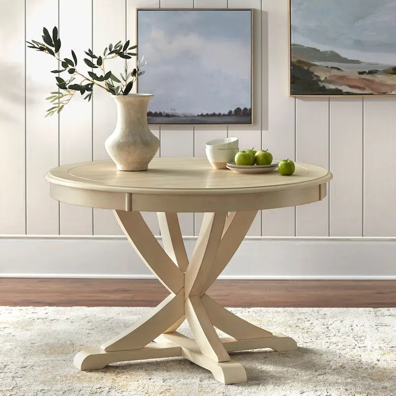 Table de salle à manger ronde de style campagnard Simple Living Vintner