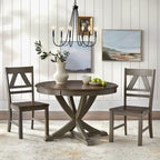 Table de salle à manger ronde de style campagnard Simple Living Vintner