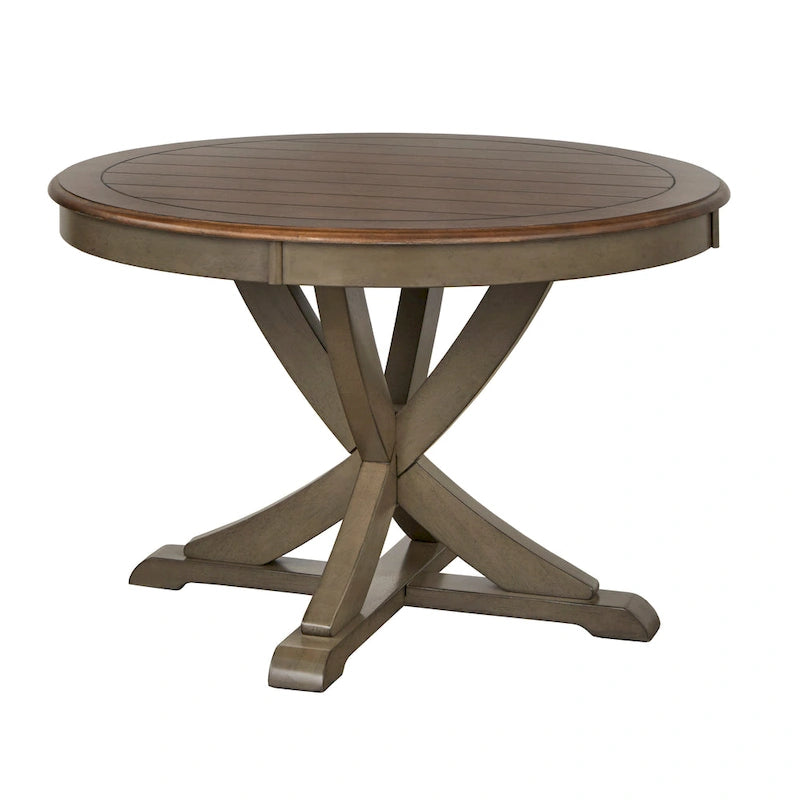Table de salle à manger ronde de style campagnard Simple Living Vintner