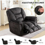 Poltrona reclinabile girevole manuale oversize Ebello
