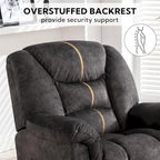 Poltrona reclinabile girevole manuale oversize Ebello