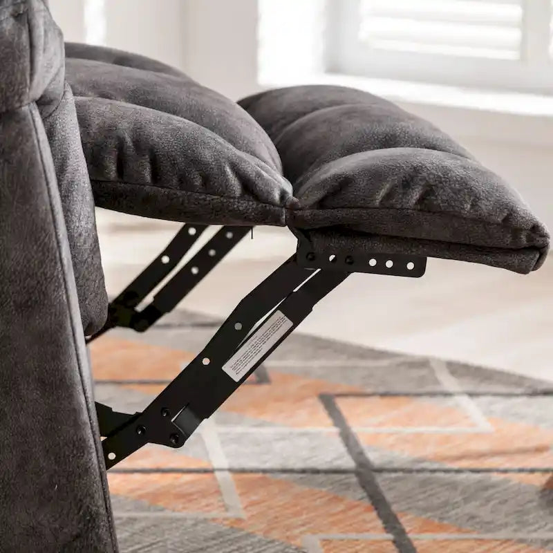 Poltrona reclinabile girevole manuale oversize Ebello