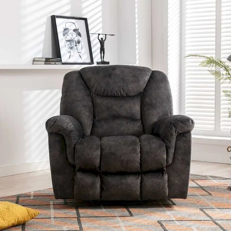 Poltrona reclinabile girevole manuale oversize Ebello