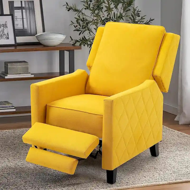 Fauteuil inclinable à dossier poussé en lin AVAWING avec dossier à oreilles