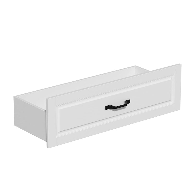 Grande Credenza Bianca Elegante da Cucina con Ante in Vetro Espositiva