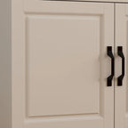 Grande Credenza Bianca Elegante da Cucina con Ante in Vetro Espositiva