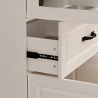 Grande Credenza Bianca Elegante da Cucina con Ante in Vetro Espositiva
