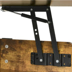 Tavolino quadrato con ripiano elevabile, contenitore e mensola Moasis Farmhouse