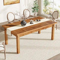 Tavolo da Pranzo in Legno da 70,86" per 6-8 Persone con Gambe Spesse in Legno Massello