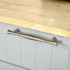 HOMCOM Îlot de cuisine moderne sur roulettes de 122 cm avec tiroirs de rangement, chariot de service roulant avec étagères réglables, armoires