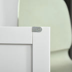 HOMCOM Îlot de cuisine moderne sur roulettes de 122 cm avec tiroirs de rangement, chariot de service roulant avec étagères réglables, armoires