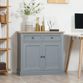 HOMCOM Madia Credenza, Mobile Buffet da Cucina, Mobile Bar con 2 Cassetti e Ante Doppie