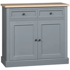 HOMCOM Madia Credenza, Mobile Buffet da Cucina, Mobile Bar con 2 Cassetti e Ante Doppie