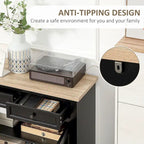 HOMCOM Madia Credenza, Mobile Buffet da Cucina, Mobile Bar con 2 Cassetti e Ante Doppie