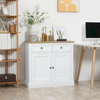 HOMCOM Madia Credenza, Mobile Buffet da Cucina, Mobile Bar con 2 Cassetti e Ante Doppie