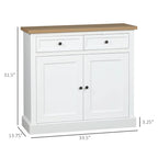 HOMCOM Madia Credenza, Mobile Buffet da Cucina, Mobile Bar con 2 Cassetti e Ante Doppie