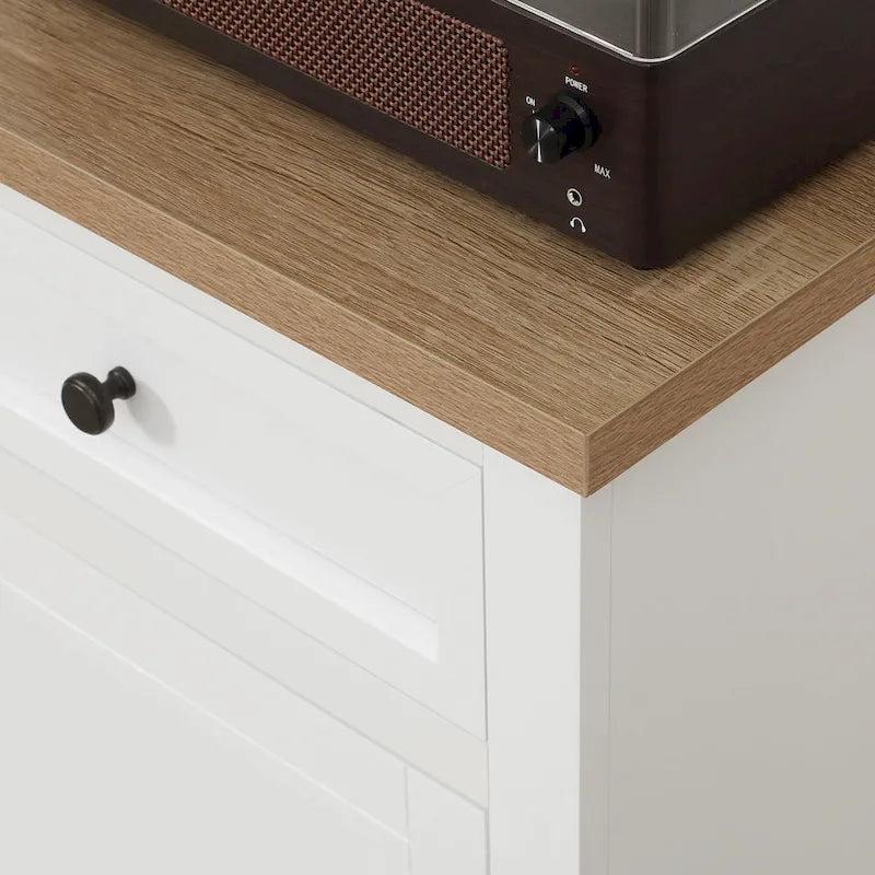 HOMCOM Madia Credenza, Mobile Buffet da Cucina, Mobile Bar con 2 Cassetti e Ante Doppie