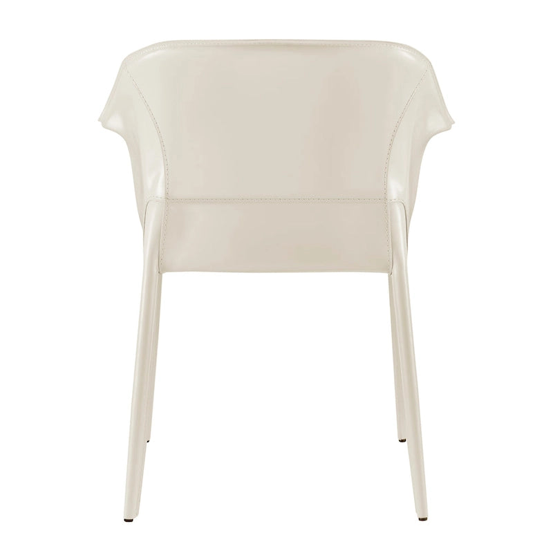 Sedia da pranzo Callie in pelle riciclata con braccioli
