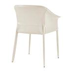 Sedia da pranzo Callie in pelle riciclata con braccioli