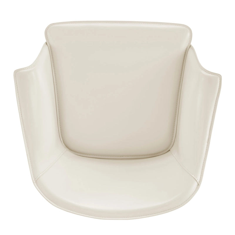 Sedia da pranzo Callie in pelle riciclata con braccioli